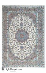فرش دستباف نه متری کاشان گل ابریشم (جفت) کد70027