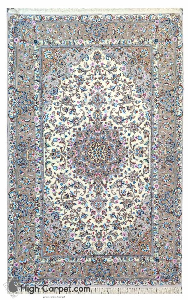 فرش دستباف سه متری کرک و ابریشم کاشان (جفت) کد70029