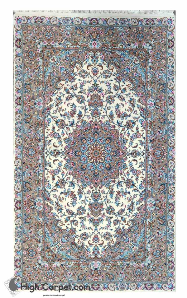 فرش دستباف سه متری کرک و ابریشم کاشان (جفت) کد70030
