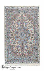 فرش دستباف 1.5 متری کرک و ابریشم کاشان (جفت) کد70032