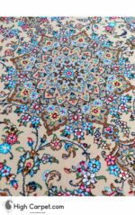 فرش دستباف 1.5 متری کرک و ابریشم کاشان (جفت) کد70032 - Image 3