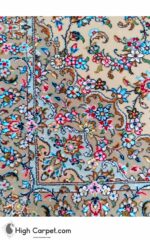 فرش دستباف 1.5 متری کرک و ابریشم کاشان (جفت) کد70032 - Image 4