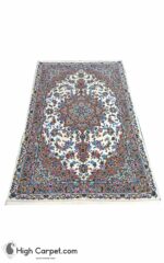 فرش دستباف 1.5 متری کرک و ابریشم کاشان (جفت) کد70031 - Image 2