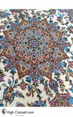 فرش دستباف 1.5 متری کرک و ابریشم کاشان (جفت) کد70031 - Image 3