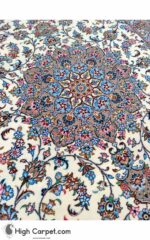 فرش دستباف سه متری کرک و ابریشم کاشان (جفت) کد70030 - Image 5