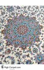فرش دستباف نه متری کاشان گل ابریشم (جفت) کد70027 - Image 3