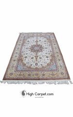 فرش دستباف اصفهان شش متری دو کف ابریشم کد 014285 - Image 9