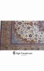 فرش دستباف اصفهان شش متری دو کف ابریشم کد 014285 - Image 4