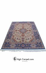 فرش دستباف شش متری اصفهان کف ابریشم کد 014284 - Image 2
