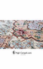 فرش دستباف شش متری اصفهان کف ابریشم کد 014284 - Image 6