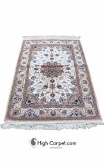فرش دستباف 1.5 متری اصفهان دو کف ابریشم کد 034273 - Image 3