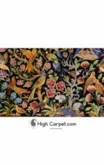 تابلو فرش دستباف تمام ابریشم باغ پرندگان کد 014363 - Image 3