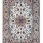 فرش دستباف 1.5 متری اصفهان کرک و ابریشم کد 034471