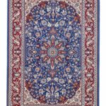 فرش دستباف 1.5 متری اصفهان کرک و ابریشم کد 034472