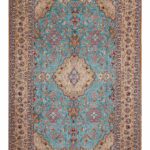 فرش دستباف شش متری کرک و ابریشم اصفهان کد 034477