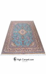 فرش دستباف شش متری کرک و ابریشم اصفهان کد 034477 - Image 2