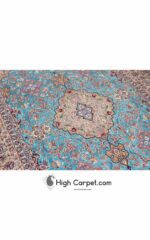 فرش دستباف شش متری کرک و ابریشم اصفهان کد 034477 - Image 3
