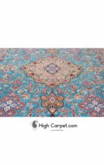 فرش دستباف شش متری کرک و ابریشم اصفهان کد 034477 - Image 5