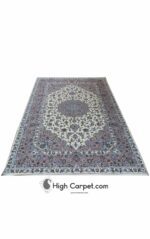 فرش دستباف شش متری کاشان گل ابریشم کد034467 - Image 2