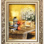 تابلو فرش دستباف سفره هفت سین کد034560