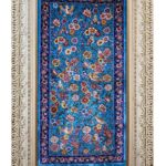 تابلو فرش دستباف گل  تمام ابریشم قم کد058310