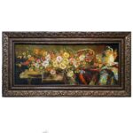 تابلو فرش دستباف گل و گلدان کد038342