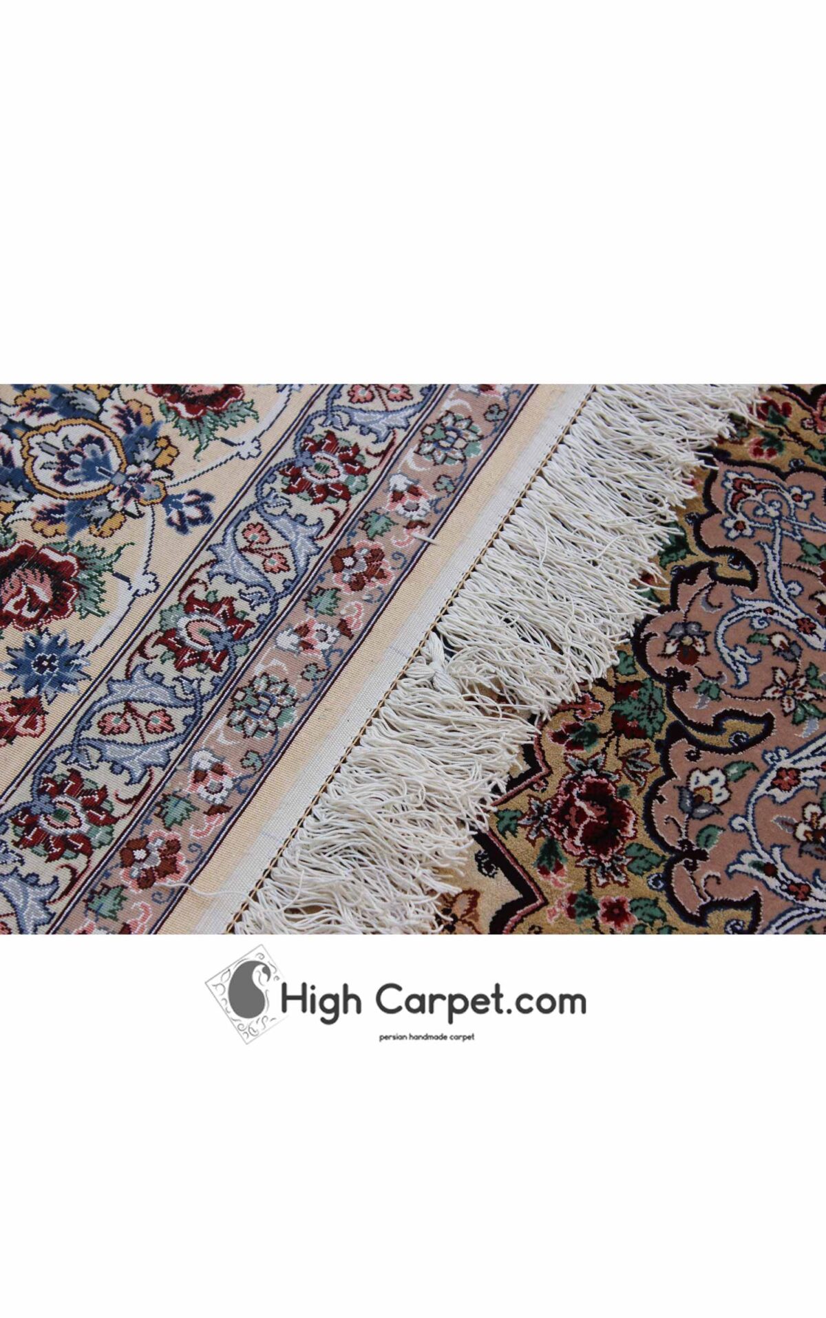 فرش دستباف شش متری کرک و ابریشم اصفهان کد054479 - Image 6