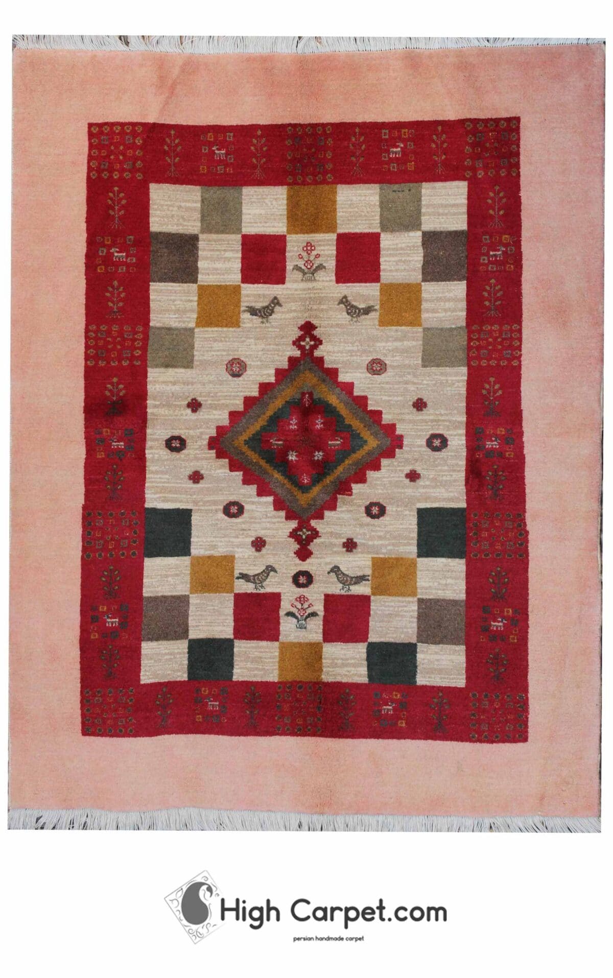 گبه دستباف چهار متری شیراز کد054600 - Image 1