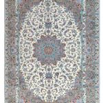 فرش دستباف نه متری کاشان گل پشم ابریشم (جفت) کد70027