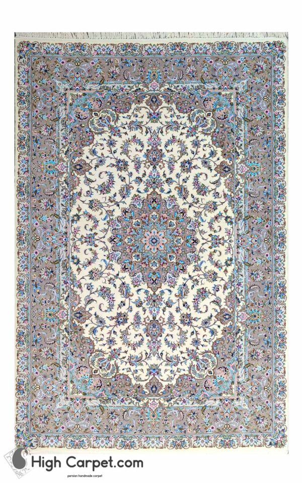 فرش دستباف نه متری کاشان گل ابریشم (جفت) کد70028