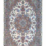 فرش دستباف 1.5 متری کرک و ابریشم کاشان (جفت) کد70031