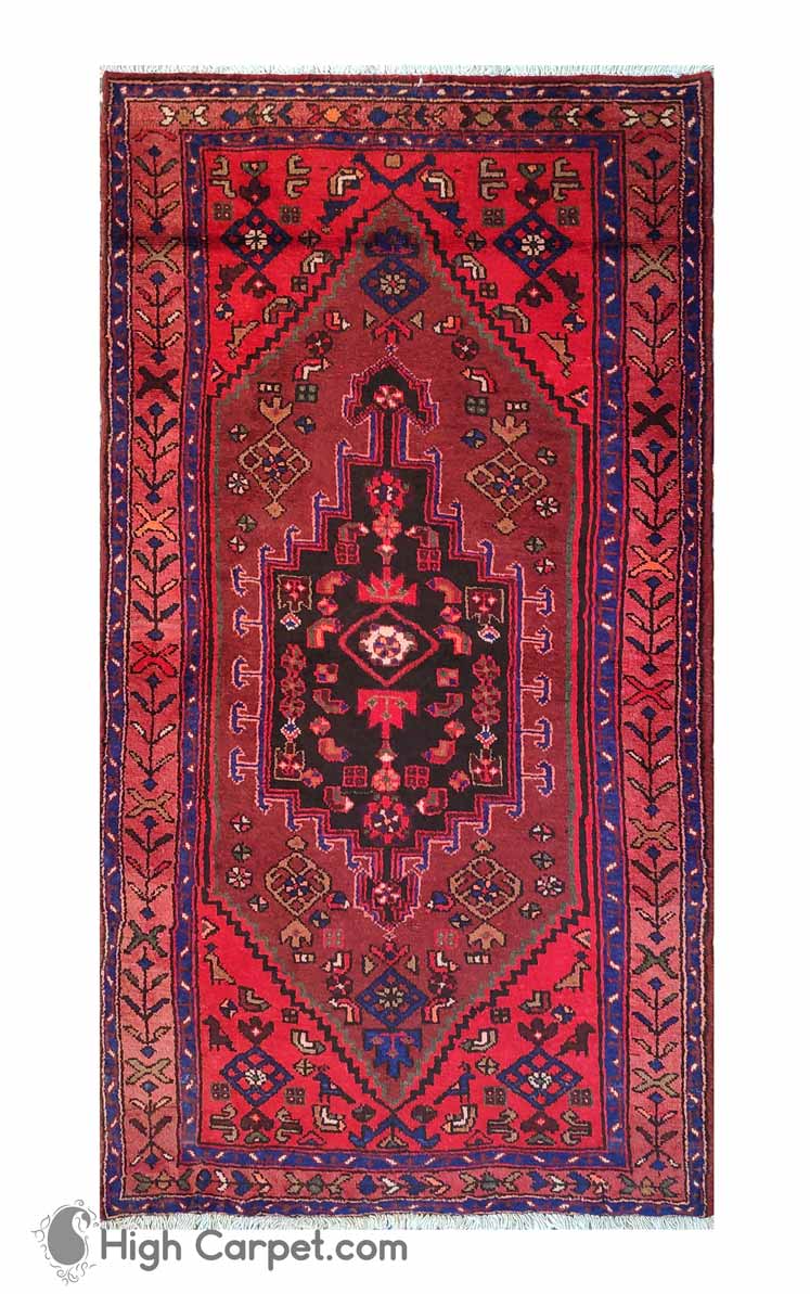 0076 فرش دستباف 1.5 متری زنجان کد 050076 - Image 1