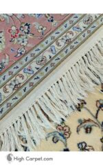 فرش دستباف شش متری کاشان پشم گل ابریشم کد 054784 (جفت) - Image 5